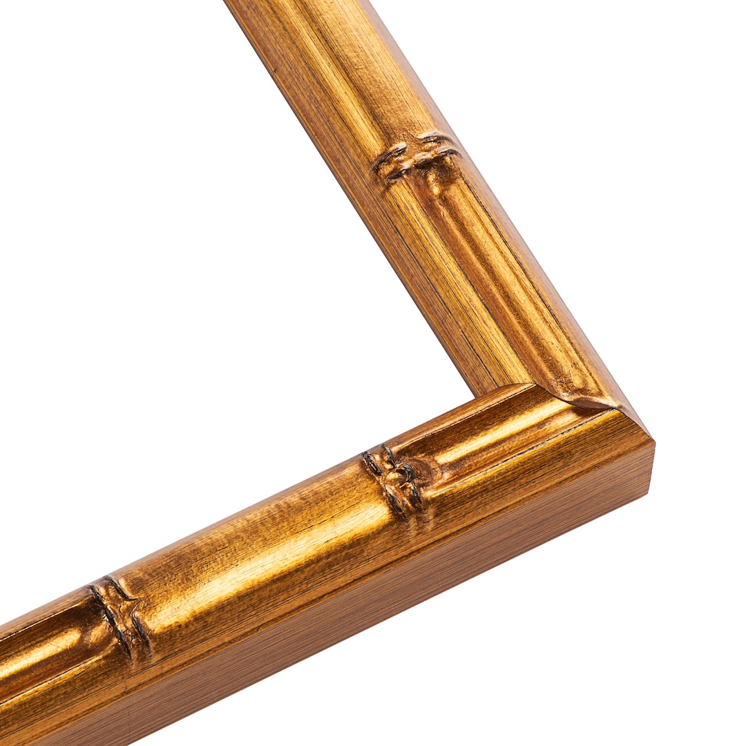 Gold Bamboo Frame Solid Wood Picture Frame Complimentary Etsy