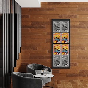 Comic Book Frame with Black Mat - 3 Openings to Display Comic Books Vertically | Bronze Age | Golden Age | Silver Age | Current Era