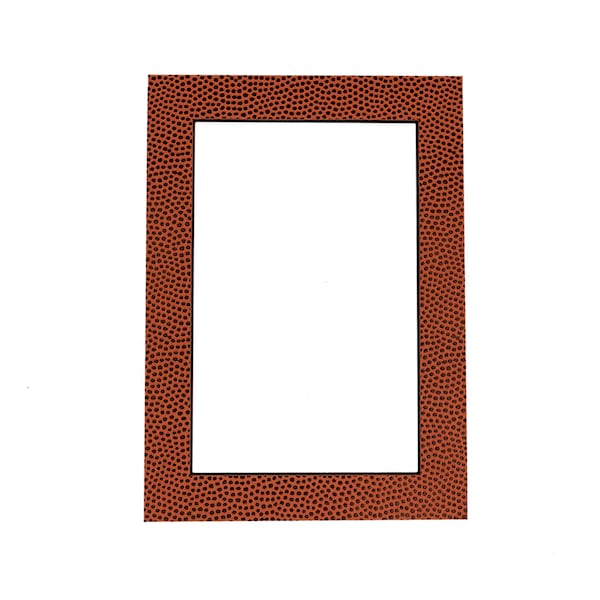 Football Texture Picture Frame Mat  - White Core - Available in multiple sizes | Premium Single Mat | Bevel Cut Matboard