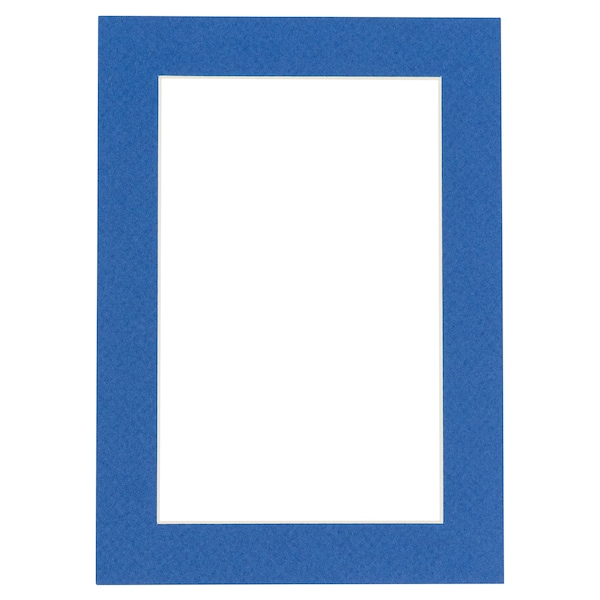 Wood Royal Blue Picture Frame Mat Etsy