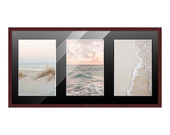 8.5x17 Wood Collage Frame For 3 5x7 Pictures | Collage Frame | White Frame | Black Frame | Silver Frame | Gold Frame | Wood Frame
