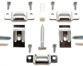 Picture Frame Security Hardware Complete Sets for Wood or Metal Frames up to 60" Wide - Fifty (50) Complete Sets wi