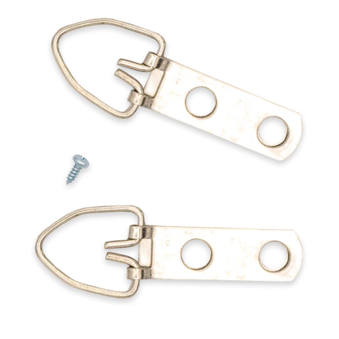 ADS 100 Small Triangle D-Ring Picture Hangers With Screws - 1-1/8 Inch - 100 Pack 2 thumbnail image
