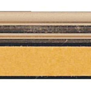 May include: A close-up of a gold, black, and white patterned frame with a yellow Mylar backing.