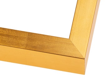 Picture Frame Moulding (Wood) 16ft bundle - Contemporary Gold Finish - 1" width - 1 5/8" rabbet depth