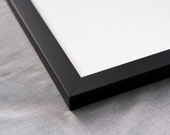 10x32 Wood Frame with UV Acrylic, 6 Finishes: Black, White, Bronze, Silver, Wood, Mahogany