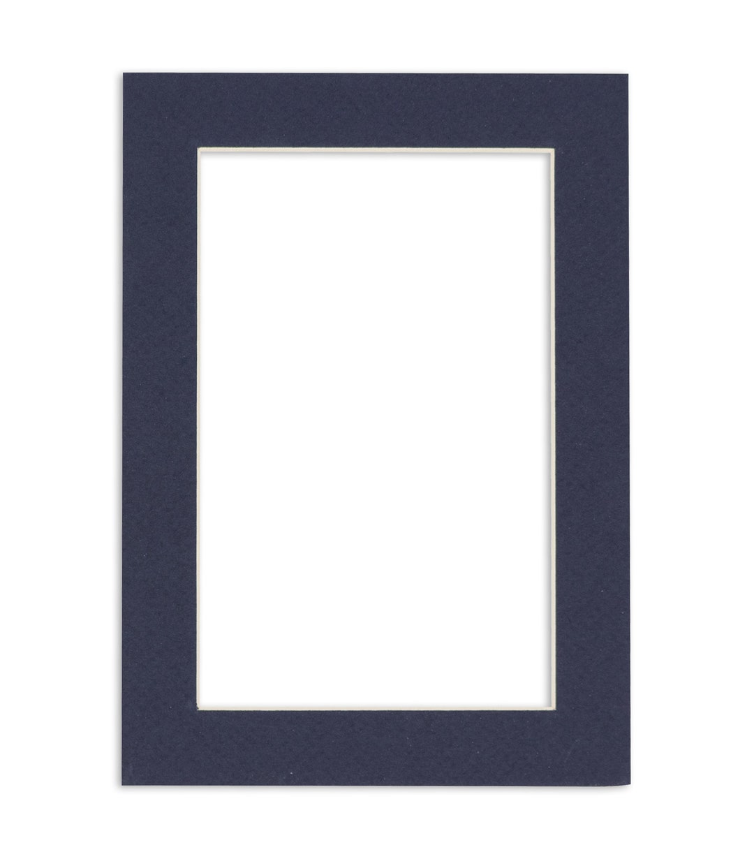 Navy Blue Picture Frame Mat With White Core Available in Multiple Sizes