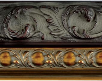 Picture Frame Moulding (Wood) 16ft bundle - Traditional Color Finish - 3&quot; width - 1/2&quot; rabbet depth