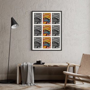 Comic Book Frame White Mat - 9 Openings to Display 9 Comic Books in vertical frame| Bronze Age | Golden Age | Silver Age | Current Era