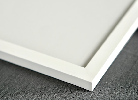 White Picture Frames with Complimentary Hanging Hardware and Acrylic Glass Included - Handmade to Order in NJ - Custom Sizes Available