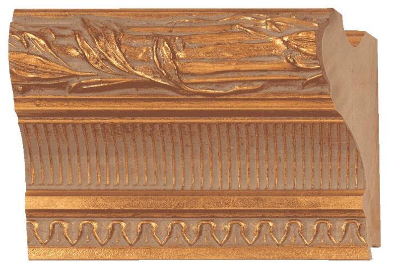 Picture Frame Moulding wood 16ft Bundle Ornate Gold Finish Etsy
