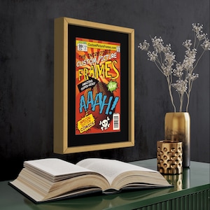 Comic Book Frame with Black Mat - 1 Opening to Display Comic Book | Bronze Age | Golden Age | Silver Age | Current Era