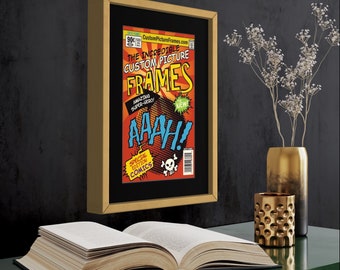 Comic Book Frame with Black Mat - 1 Opening to Display Comic Book | Bronze Age | Golden Age | Silver Age | Current Era