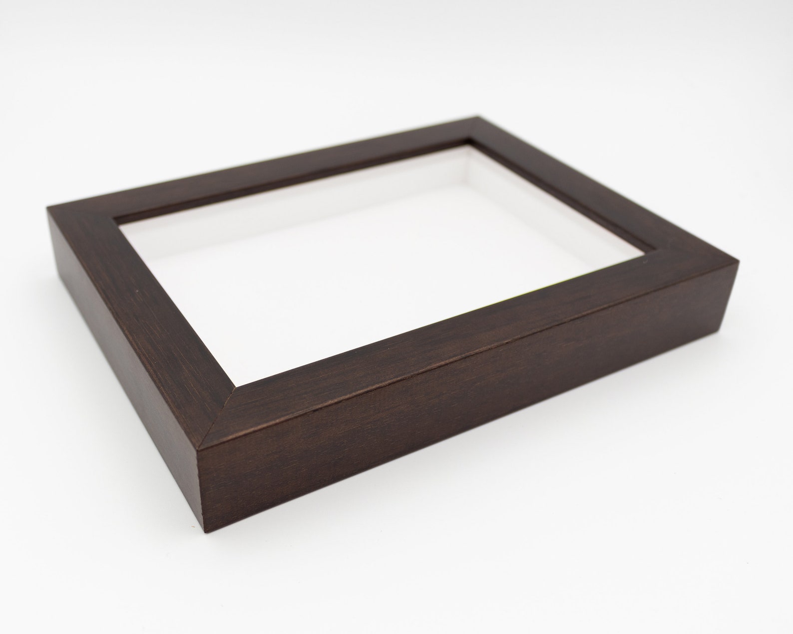Shadowbox Gallery Wood Frame Brown 4x6 5x7 6x6 8x8 8x10 Etsy
