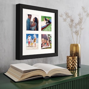 Matted Instagram Collage Photo Frame - 4&quot; x 4&quot; Photos | Multiple Openings and Colors Available | Instagram Frame | Collage Picture Frame