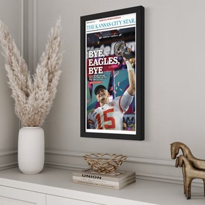 Newspaper Frame | Black Matte Finish | Acrylic Glass, Hanging Hardware Included + Foam Board Backing | Newspaper Not Included