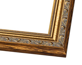 10x6 Wood Antique Frame with UV Acrylic, 4 Finishes: Bronze, Gold, Silver, and Black