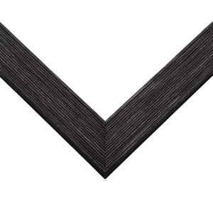 May include: A black wood picture frame with a textured finish.