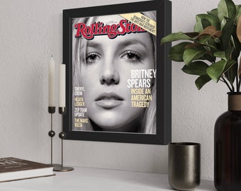 Magazine Picture Black Frame with NO mat | Magazine Cover Picture Frame | Magazine Frame | Periodical Frame