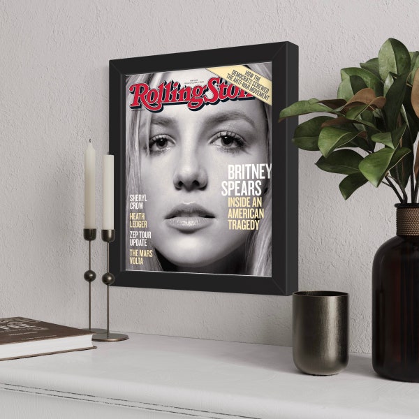 Magazine Picture Black Frame with NO mat | Magazine Cover Picture Frame | Magazine Frame | Periodical Frame