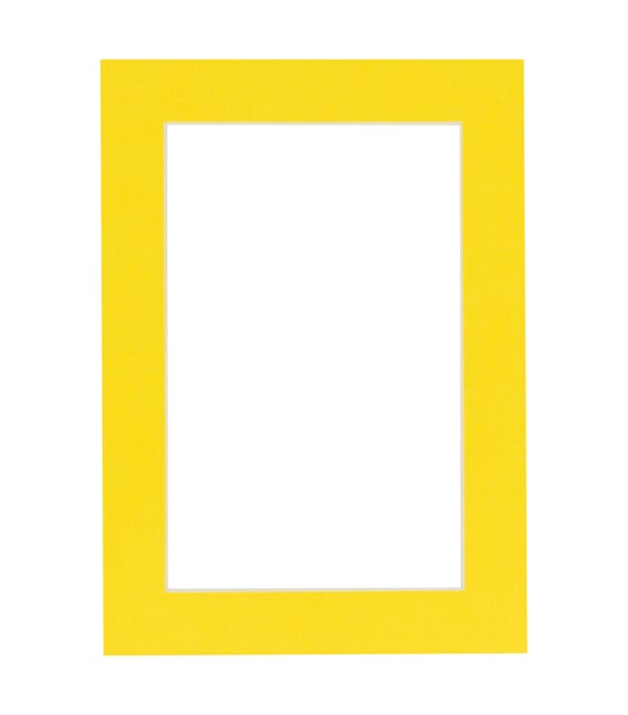 Vibrant Yellow Picture Frame Mat With White Core Available Etsy