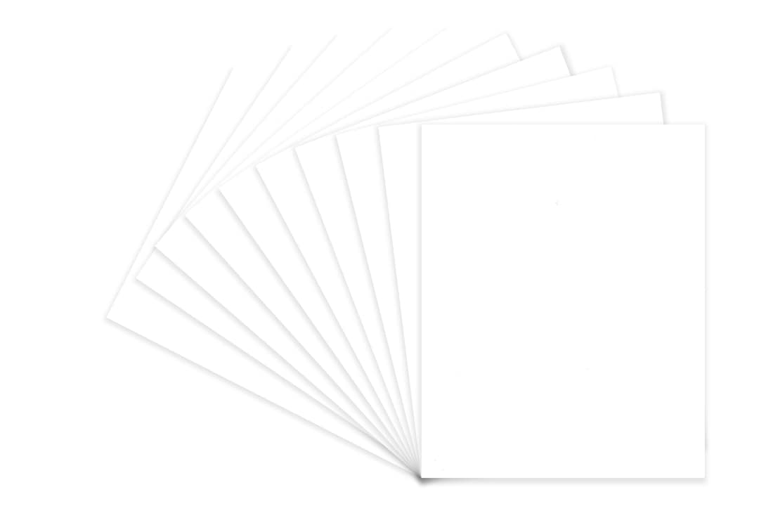 White Uncut Photo Mat Board Multi Packs Available in Multiple Sizes and