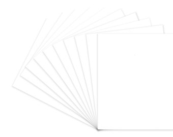 White Uncut Photo Mat Board Multi Packs - Available in multiple sizes and Quantities | Premium Mat Board | Bevel Cut Mat Board | White Mat
