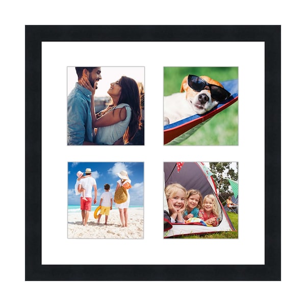 Matted Instagram Collage Photo Frame - 4" x 4" Photos | Multiple Openings and Colors Available | Instagram Frame | Collage Picture Frame