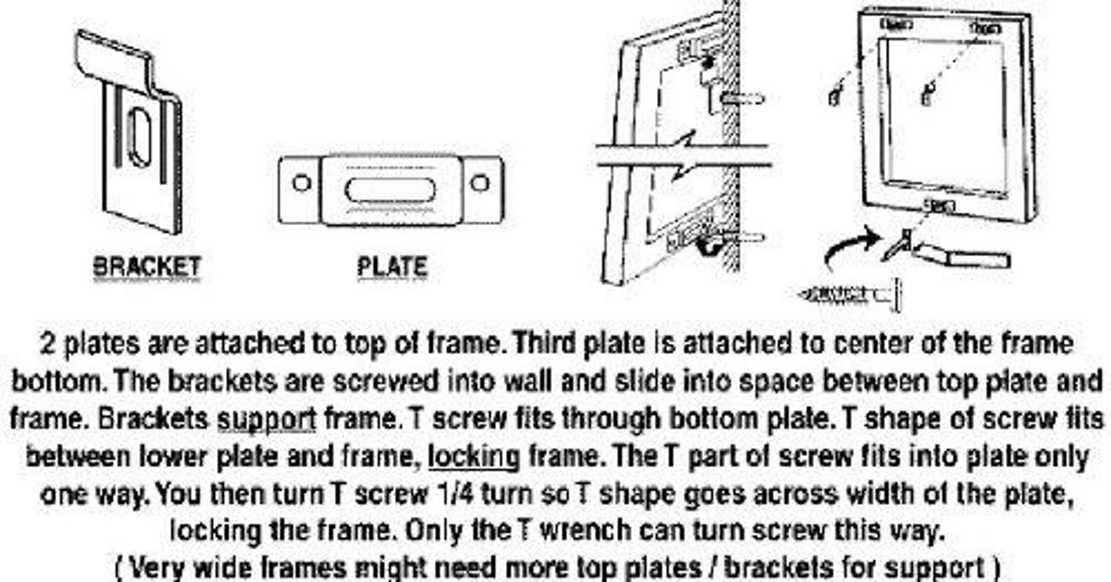 Tlock Security Hangers Locking Hardware Set for 25 Wood or Etsy