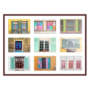 17.5x23.5 Wood Collage Frame For 9 5x7 Pictures | Collage Frame | White Frame | Black Frame | Silver Frame | Gold Frame | Wood Frame