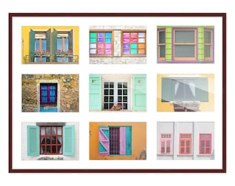 17.5x23.5 Wood Collage Frame For 9 5x7 Pictures | Collage Frame | White Frame | Black Frame | Silver Frame | Gold Frame | Wood Frame