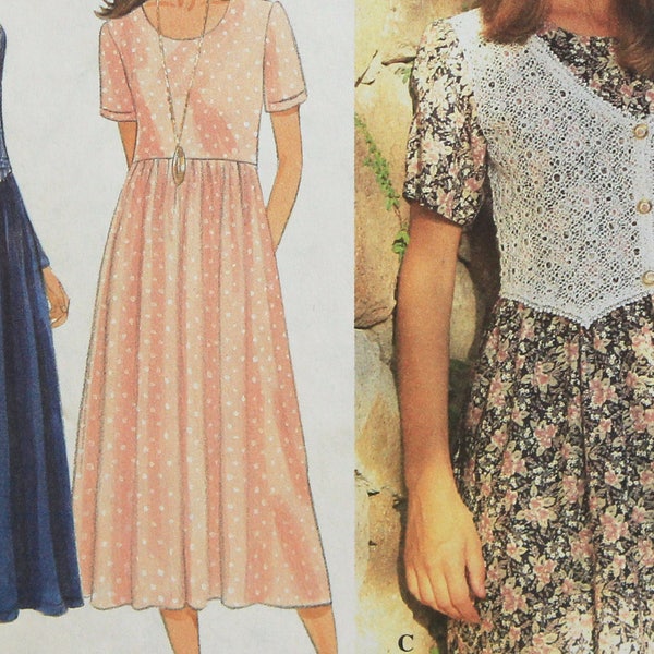 1995 Vintage Dress Pattern Simplicity #9597 Cut Complete Misses' Dresses