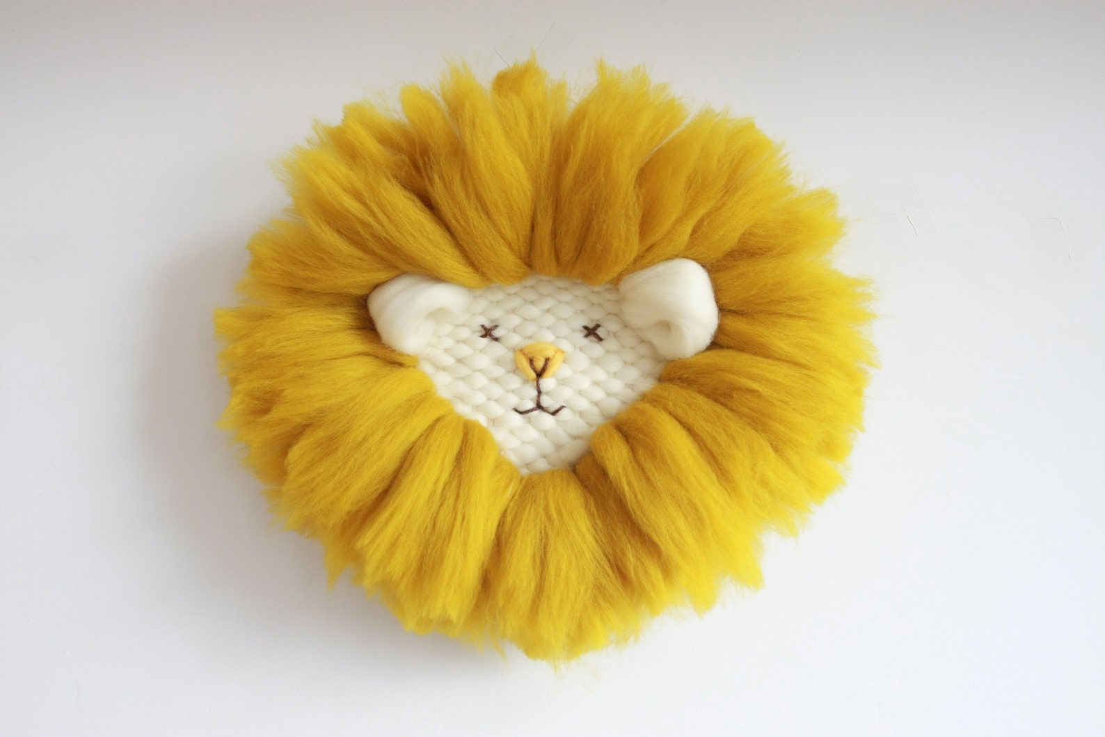 MADE TO ORDER Lion Nursery Decor Wall Hanging Handwoven Etsy