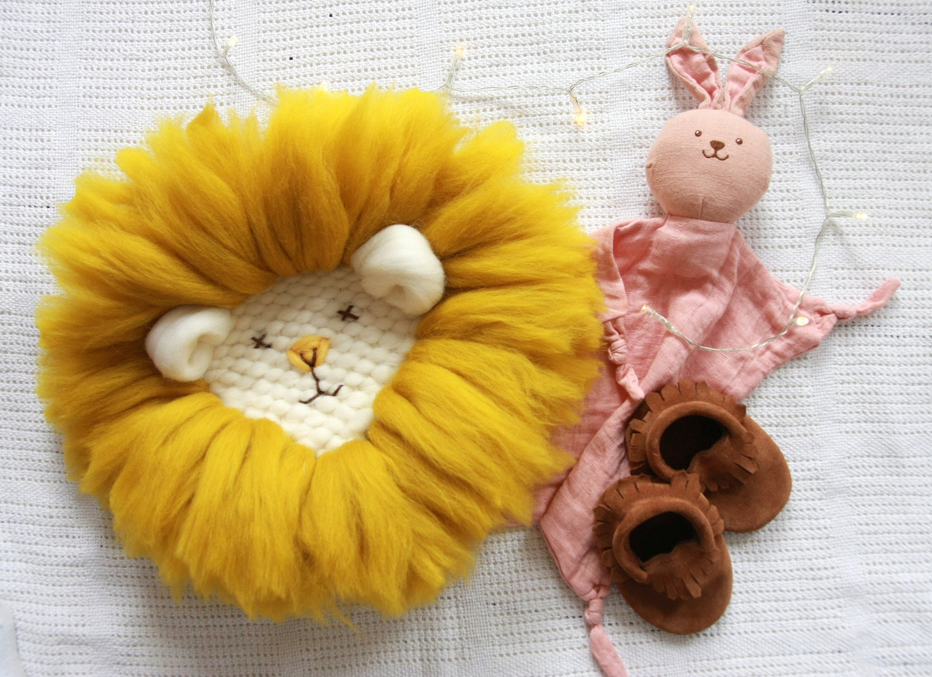 MADE TO ORDER Lion Nursery Decor Wall Hanging Handwoven Etsy