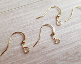 Ohrhaken Fischhaken goldfarben 15mm 20 Stück gold