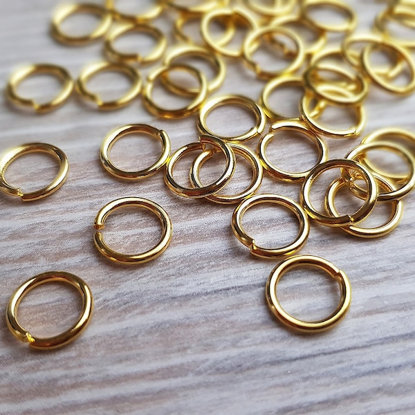 50stk Biegeringe Binderinge goldfarben 8mm