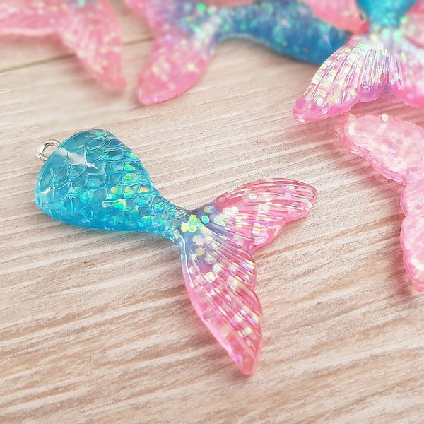 1pc pendant tail mermaid mermaid tail fish tail resin