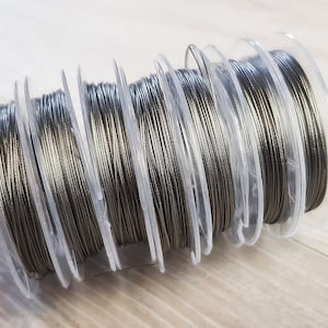 1 roll of jewelry wire steel wire 0.38 mm 10 meters nylon-coated stainless steel colors