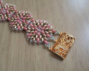Super Duo & Crystal Sunburst Bracelet