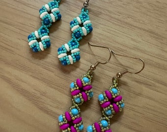 Swarovski Pearl & SuperDuo Earrings