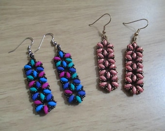 SuperDuo Flower Earrings