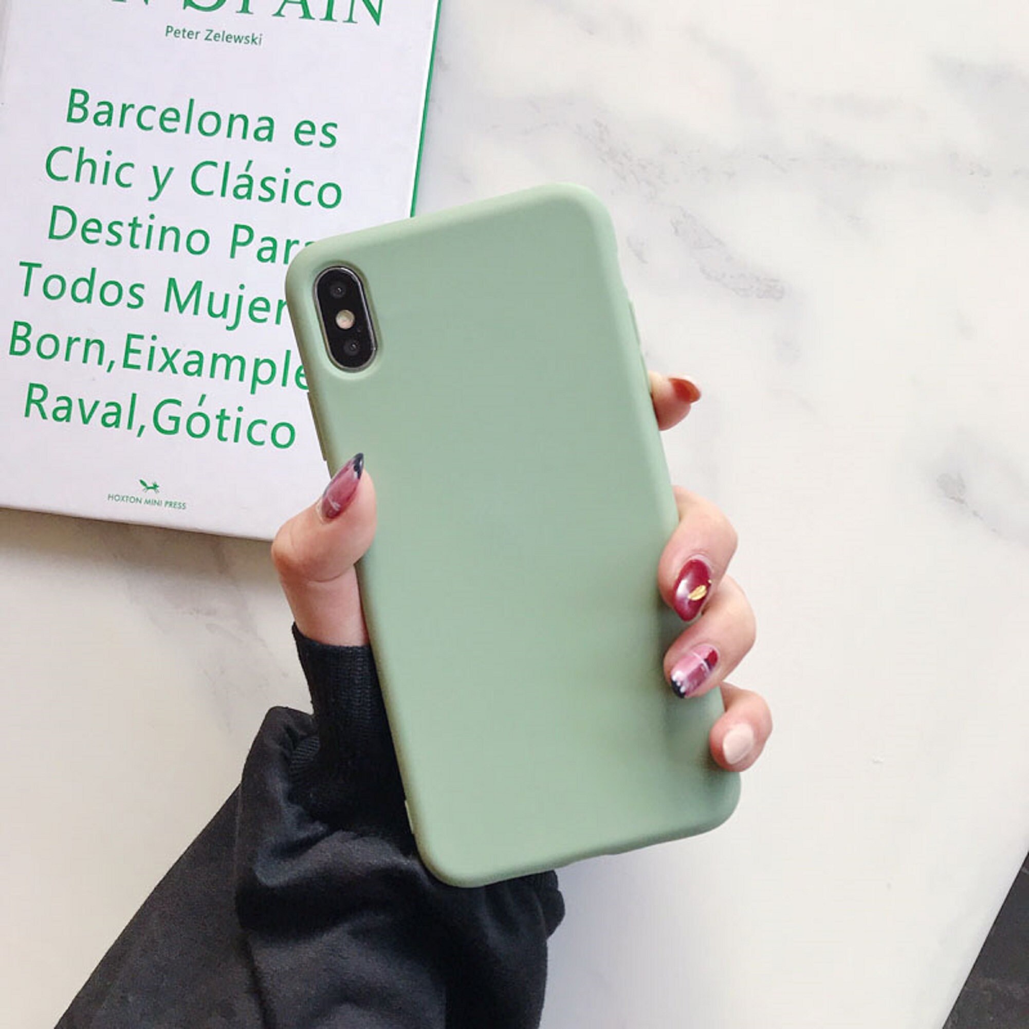 IPhone XS Max Green Matte Solid Case Cover Etsy