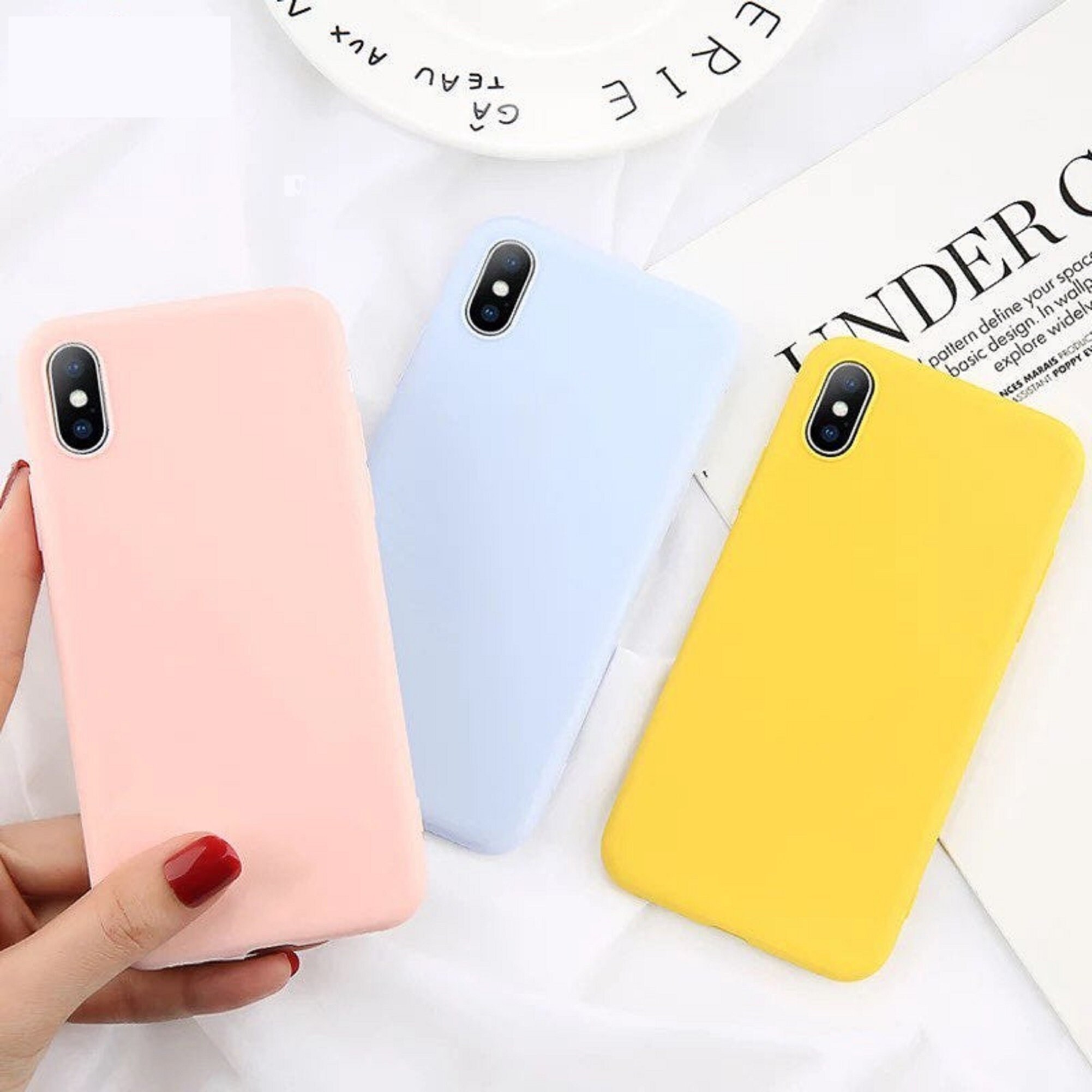 IPhone X / XS Yellow Solid Matte case cover Etsy