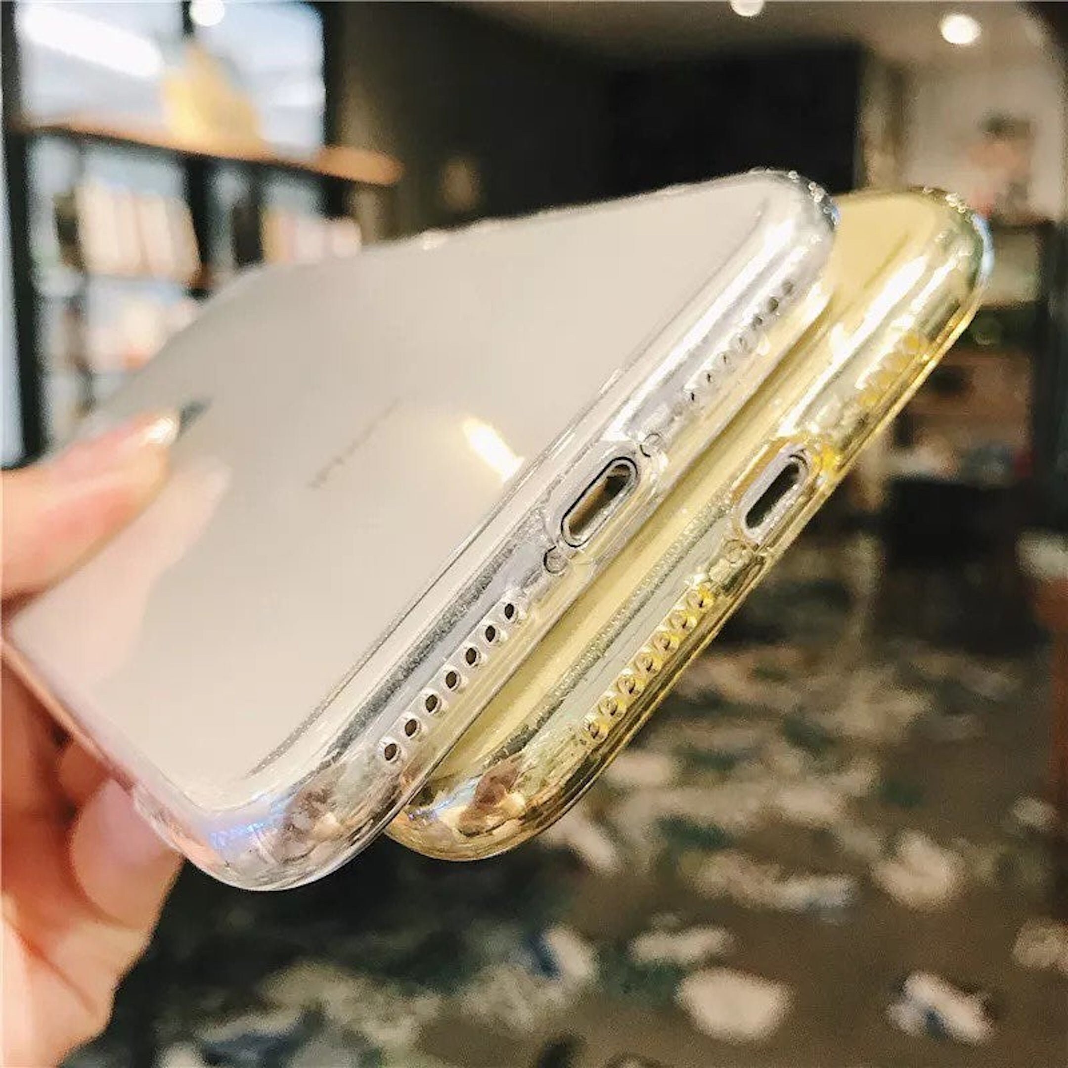 Iphone xr clear white transparent case Etsy