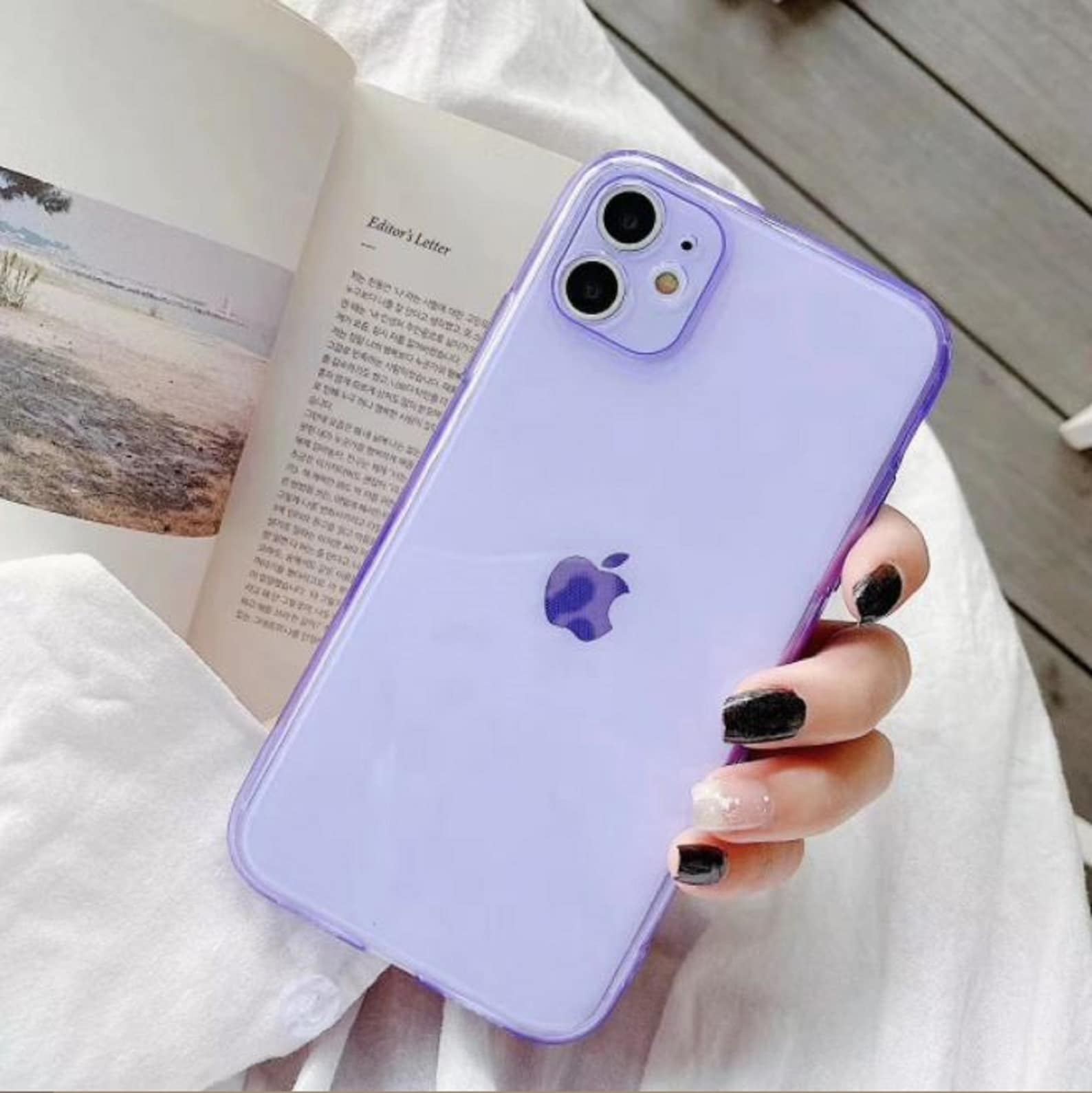 IPhone 11 Pro Neon Purple Lilac Fluorescent Clear Transparent Etsy