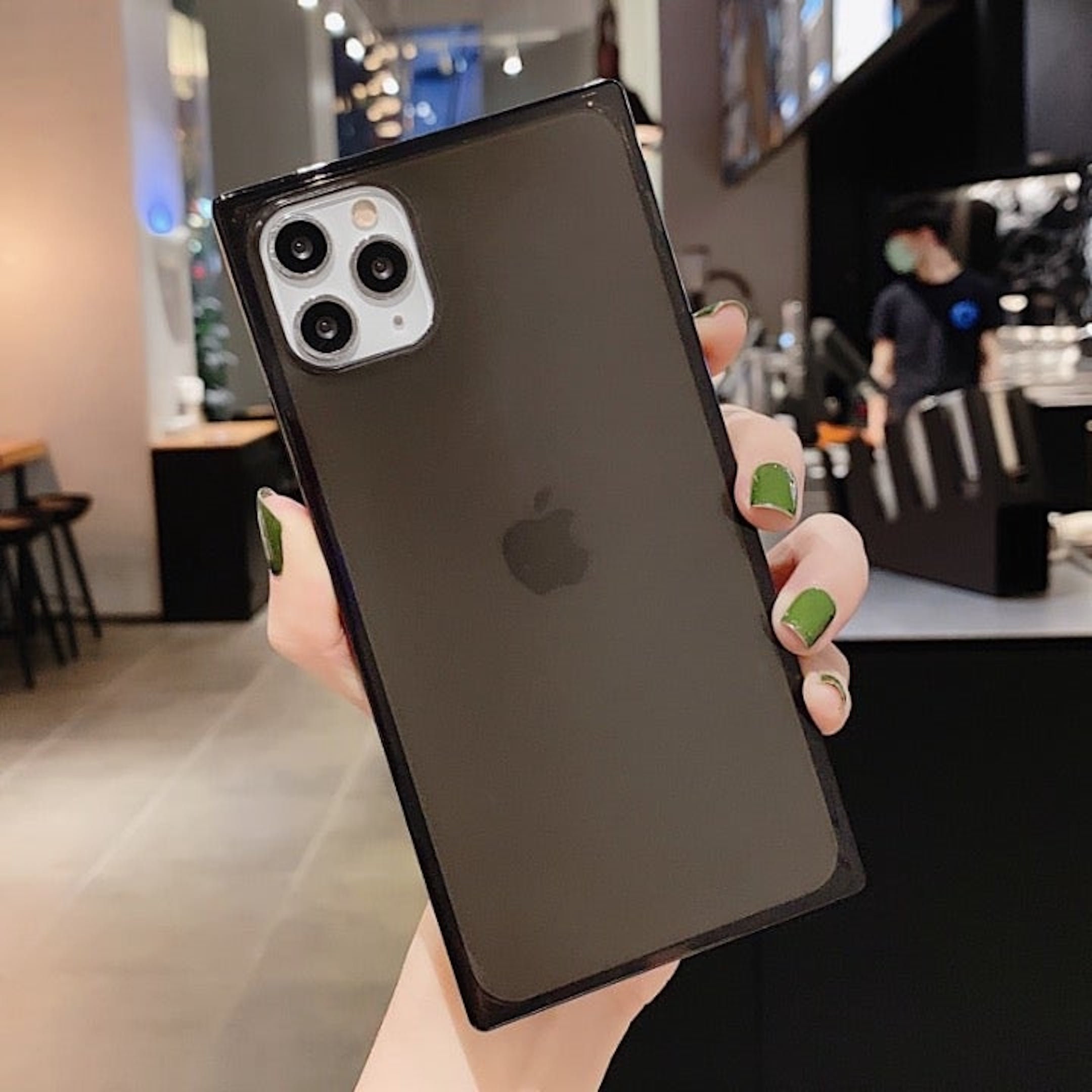 IPhone 11 Pro Black Square Clear Case Etsy