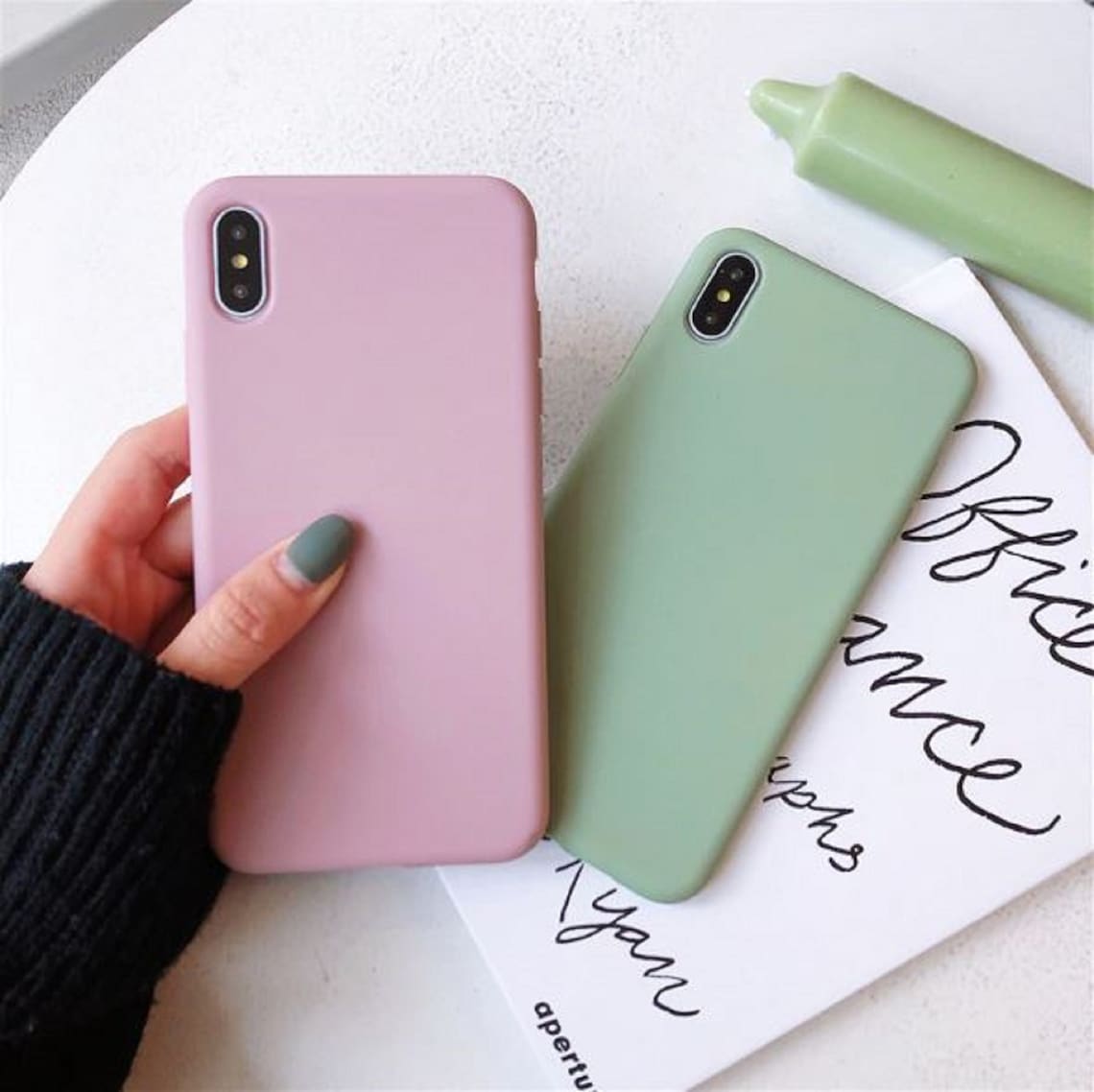 IPhone XS Max Green Matte Solid Case Cover Etsy