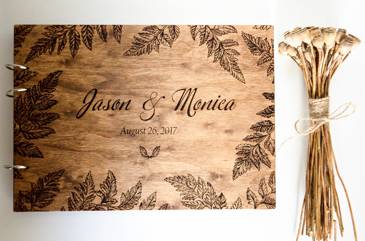 Wedding Guest Book Wooden Guest Book Rustic Guest Book - Etsy