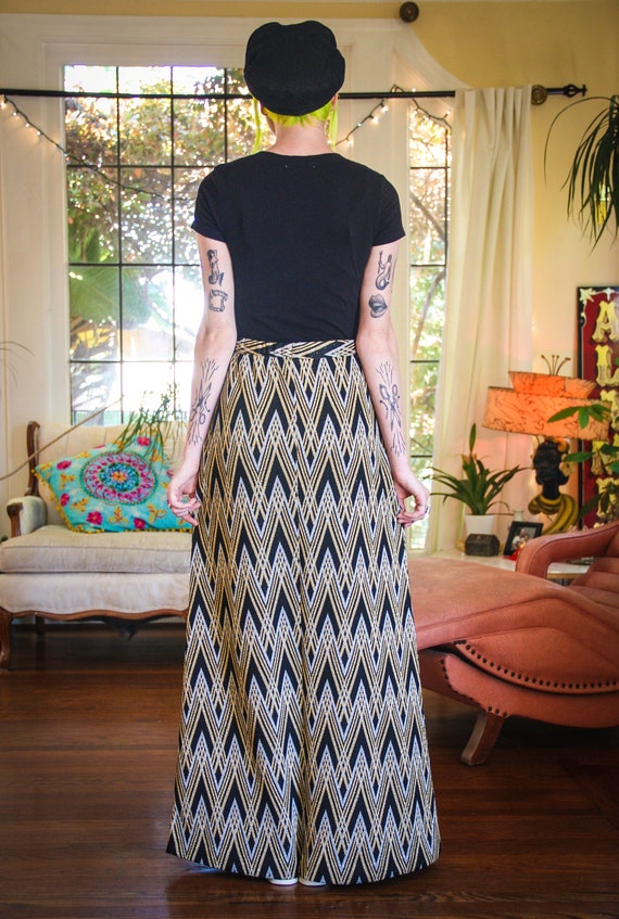 Fun sparkle vintage 70s maxi skirt - image 4