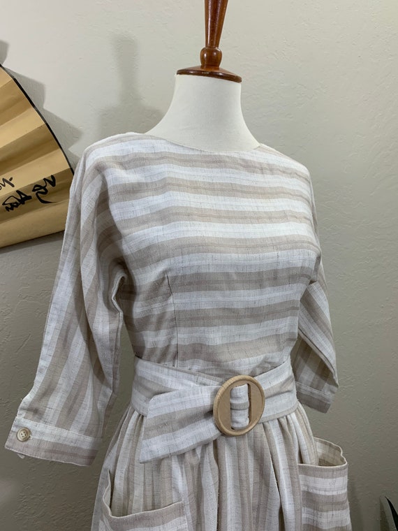 1980s Lanz Stripe Dress / Small - image 4